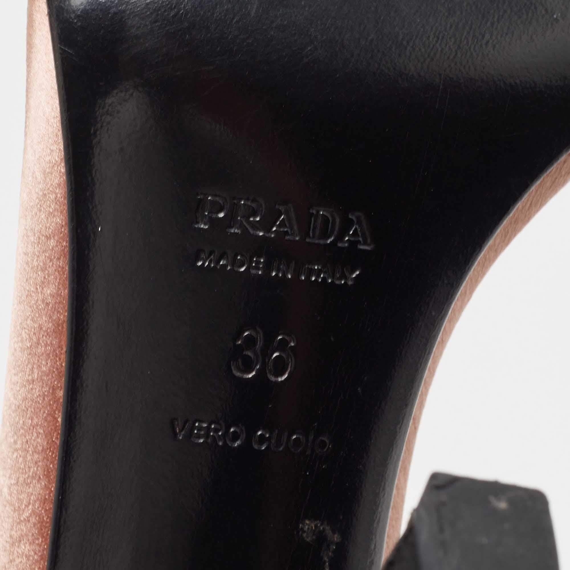 Prada Tricolor Satin Ankle Wrap Sandals Size 36 For Sale 3
