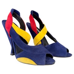 Prada Tricolor Suede Sandals IT 38.5