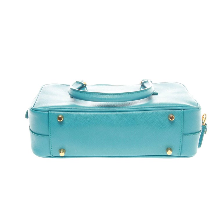 Prada Saffiano Mini Sound Bag, Turquoise (Turchese) - ShopStyle Clothes and  Shoes
