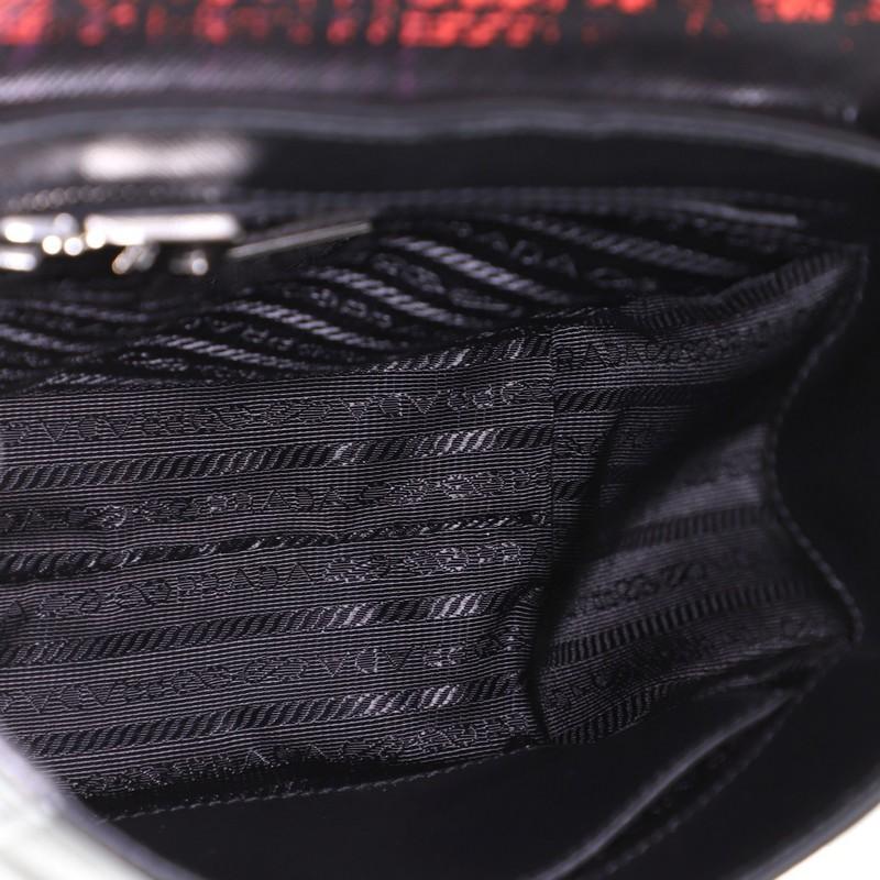 Women's or Men's Prada Turn Lock Top Handle Bag Printed Saffiano Leather with Tessuto Smal