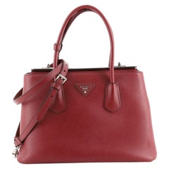 Prada Turnlock Cuir Twin Convertible Tote Saffiano Leather Medium