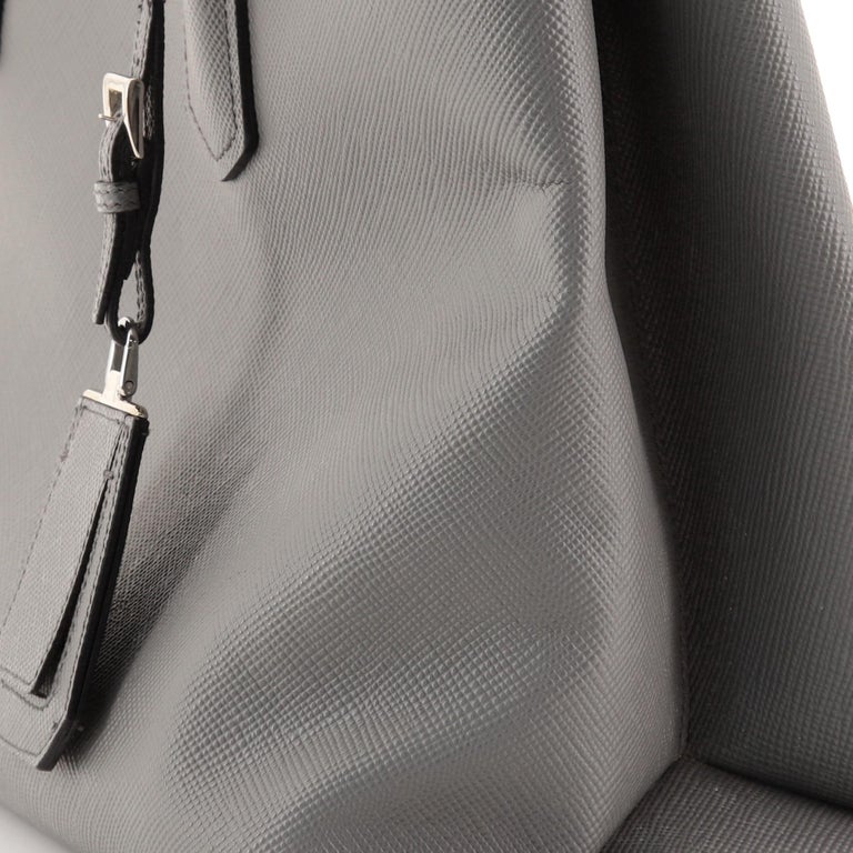 Prada Turnlock Cuir Twin Tote Saffiano Leather Medium at 1stDibs