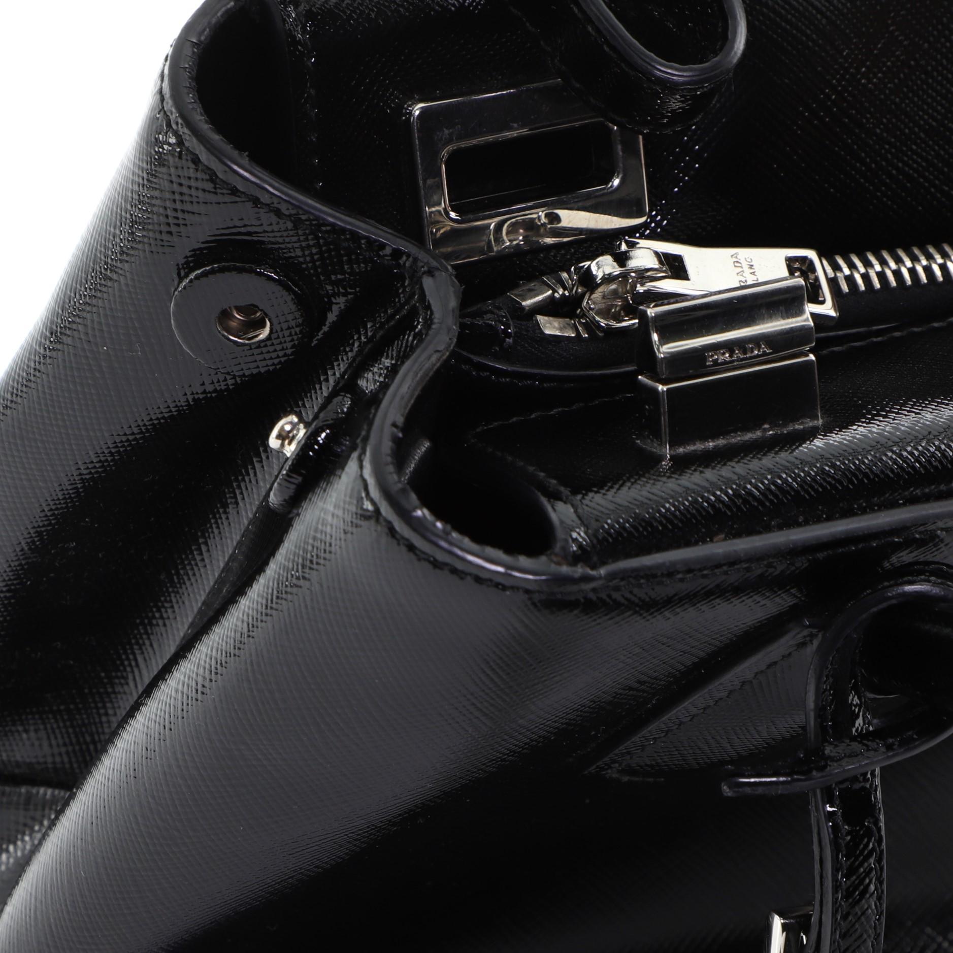 Prada Turnlock Cuir Twin Tote Vernice Saffiano Leather Mini 2