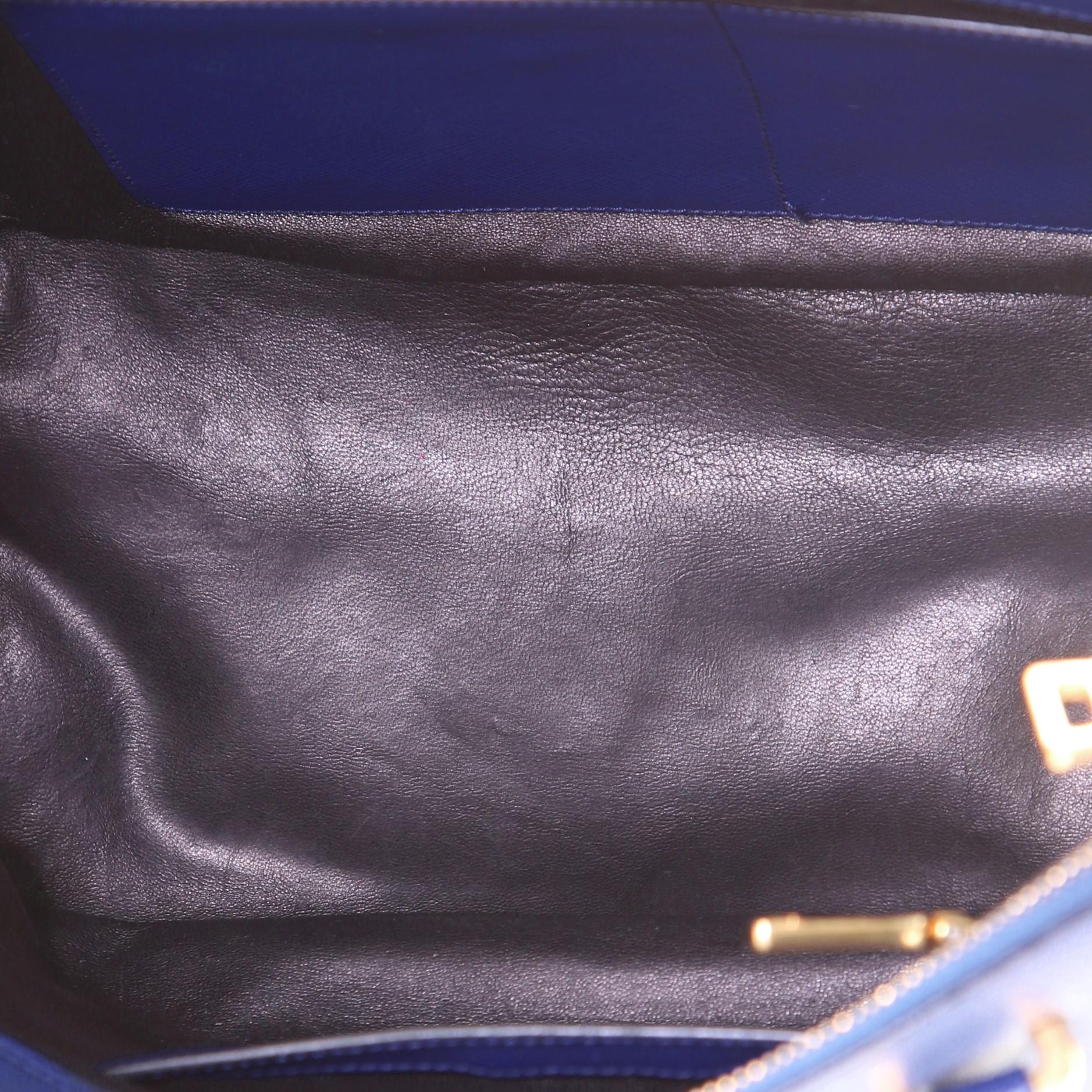Prada Turnlock Tragetasche mit doppeltem Reißverschluss und Nieten aus Saffianoleder Medium für Damen oder Herren