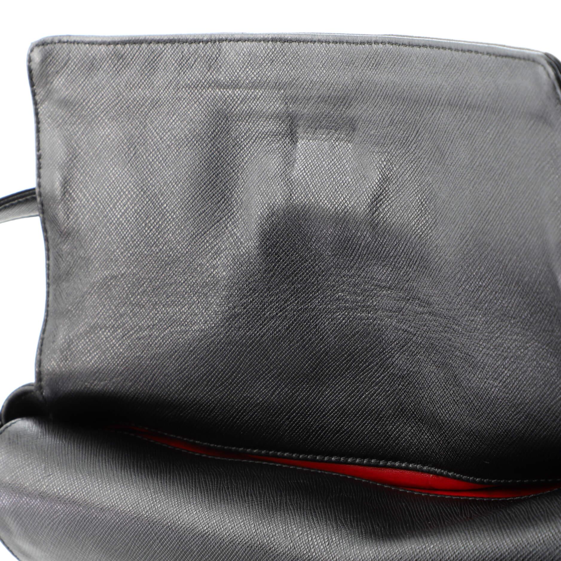 Women's or Men's Prada Turnlock Flap Shoulder Bag Studded Saffiano Leather Medium