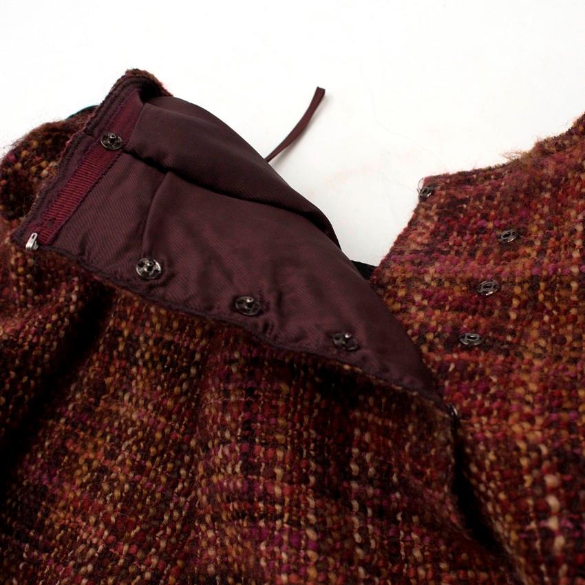 Prada Tweed Pleated Skirt US 0-2 In Good Condition For Sale In London, GB