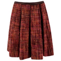Prada Tweed Pleated Skirt US 0-2