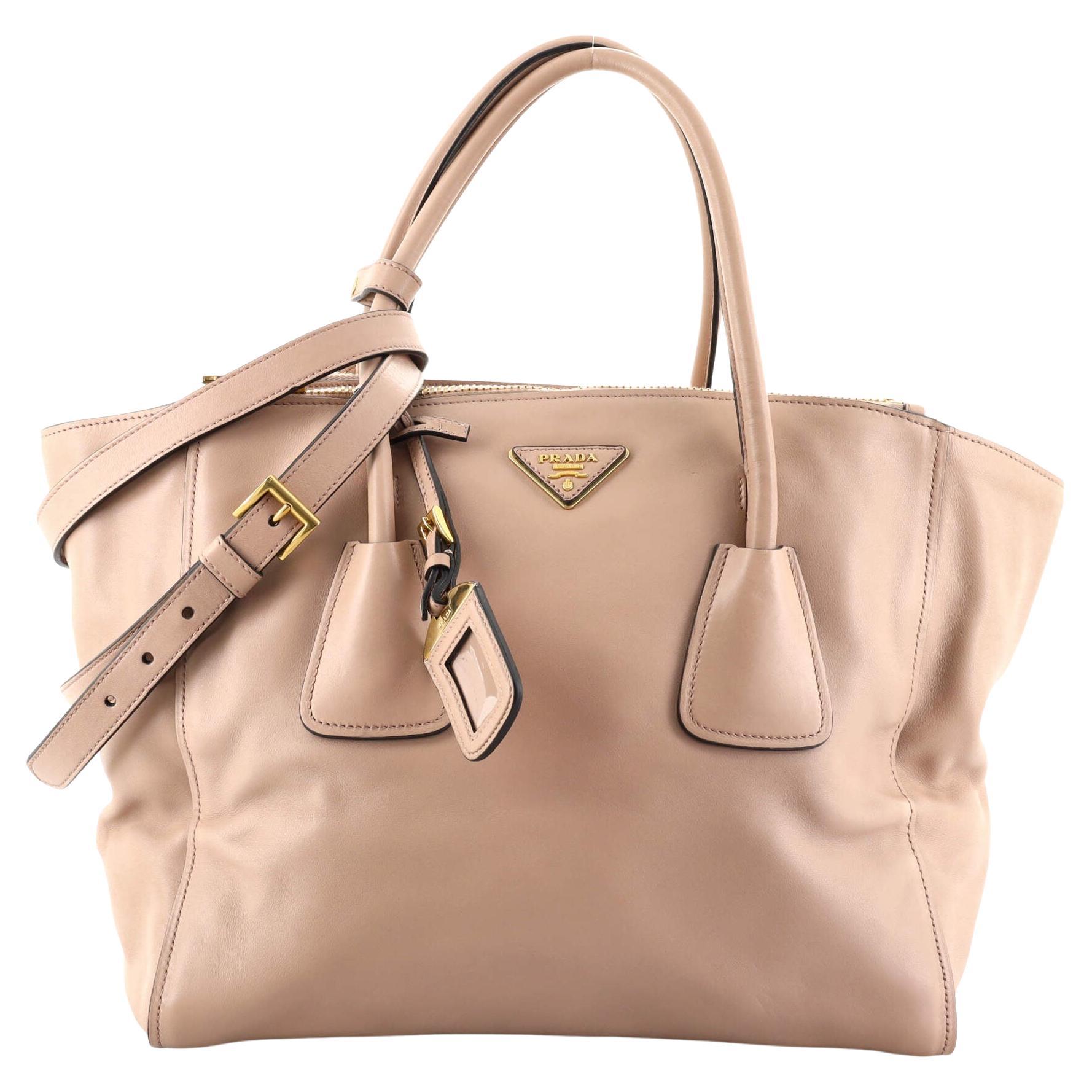 PRADA 25S DRAWSTRING BACKPACK 55 IN BEIGE CANVAS LINEN SILVER HARDWRE