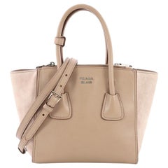 Prada Twin Pocket Tote Glace Calf and Suede Mini