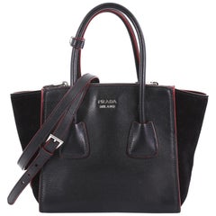 Prada Twin Pocket Tote Glace Calf and Suede Mini
