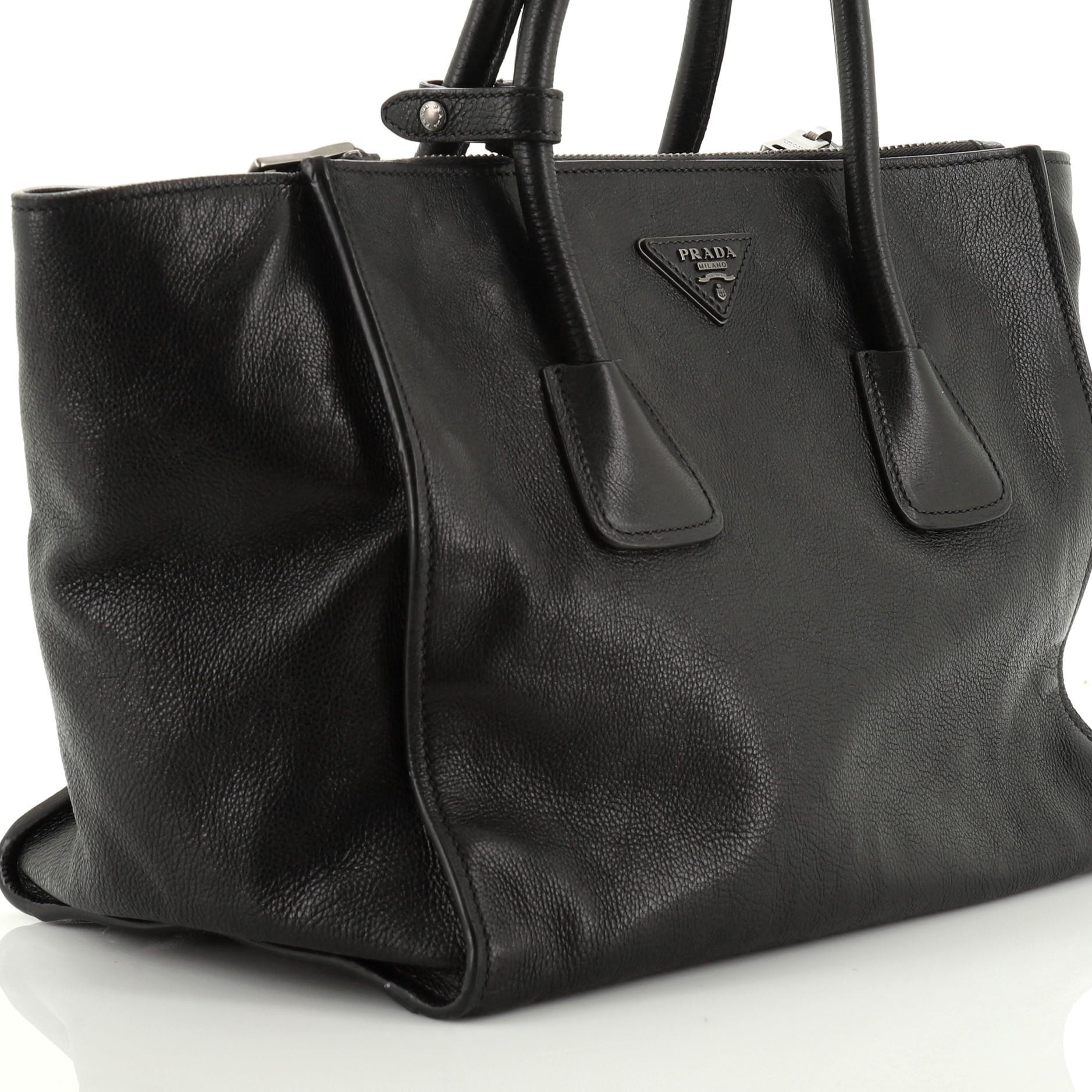 Women's or Men's Prada Twin Pocket Tote Glace Calf Medium