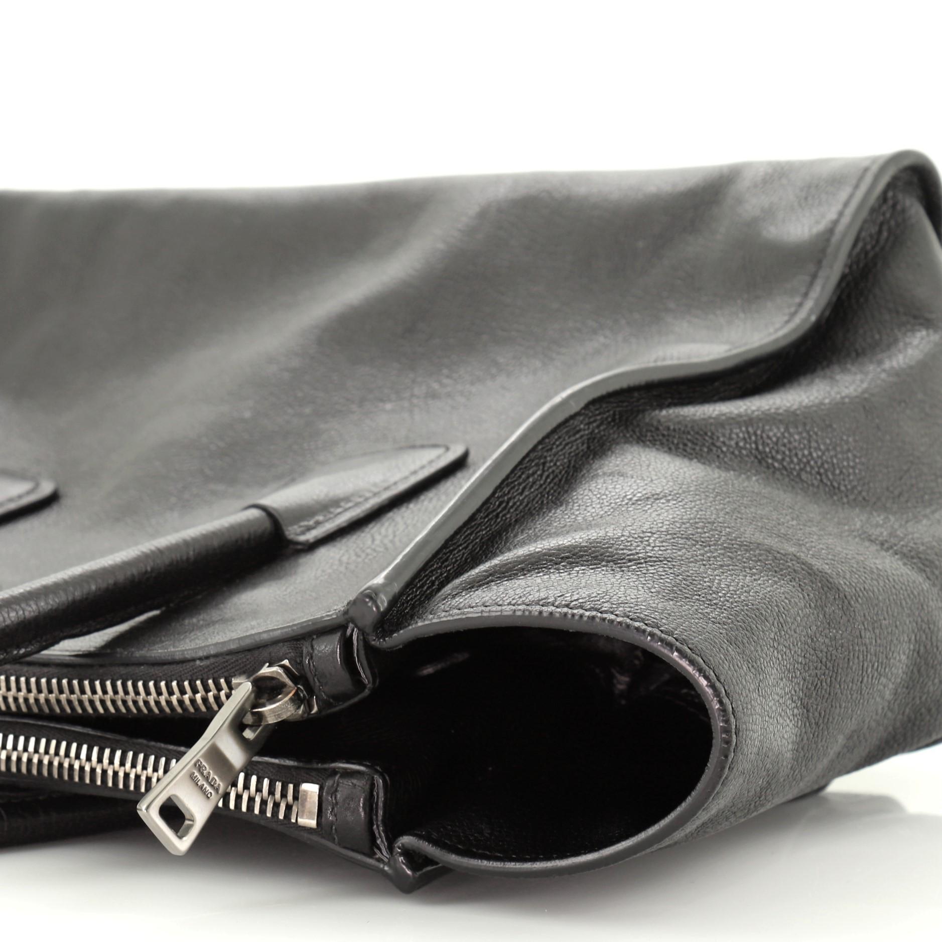 Prada Twin Pocket Tote Glace Calf Medium 2