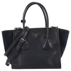 Prada Twin Pocket Tote Glace Calf Small