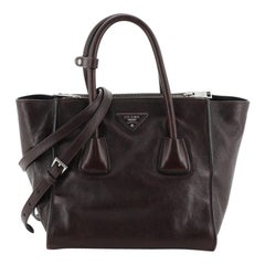 Prada Twin Pocket Tote Glace Calf Small