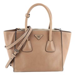 Prada Twin Pocket Tote Glace Calf Small