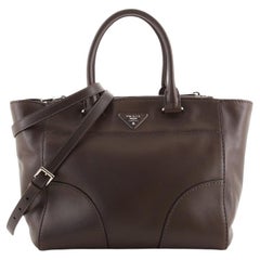 Prada Twin Pocket Tote Stitched City Calf Medium