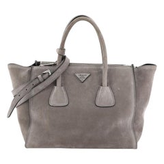 Prada Twin Pocket Tote Suede Medium