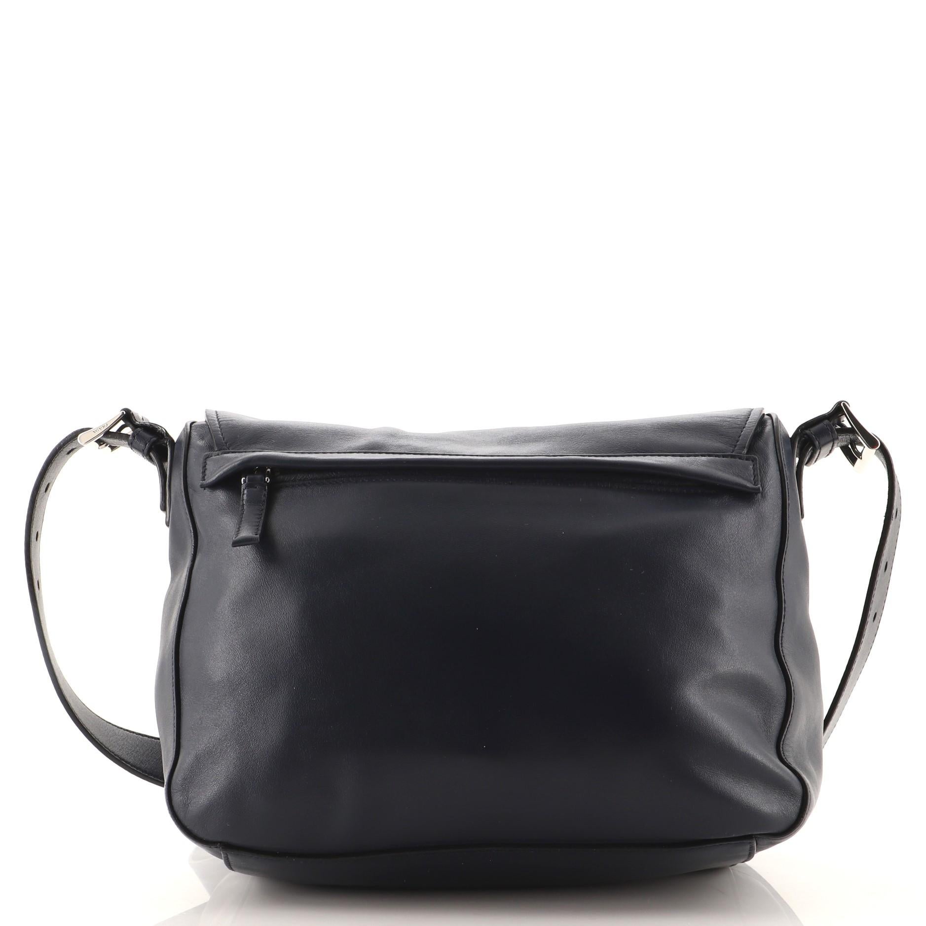 Prada Two Pocket Messenger Bag Soft Calf Medium In Good Condition In NY, NY