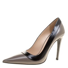 Prada Two Tone Leather Pointed Toe Pumps Size 37