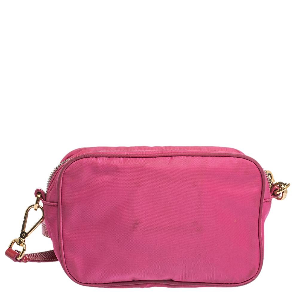 Bags are more than just instruments to carry one's essentials. They tell a woman's sense of style and the better the bag, the more confidence she gets when she holds it. Prada brings you one such fabulous bag meticulously made from two-tone pink
