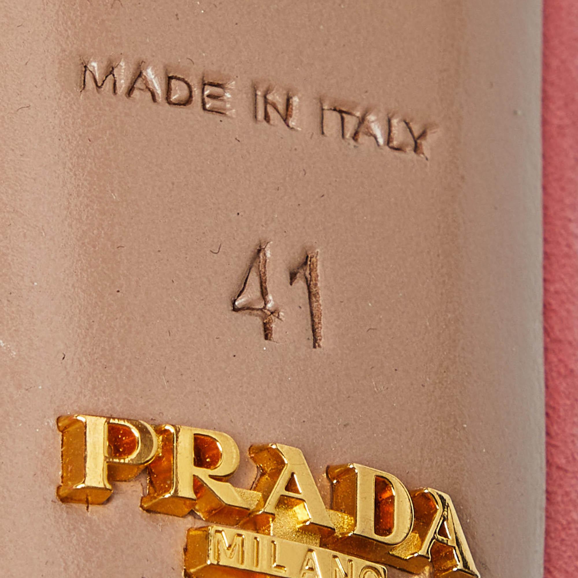 Prada Two Tone Pink Suede Peep Toe Platform Pumps Size 41 3