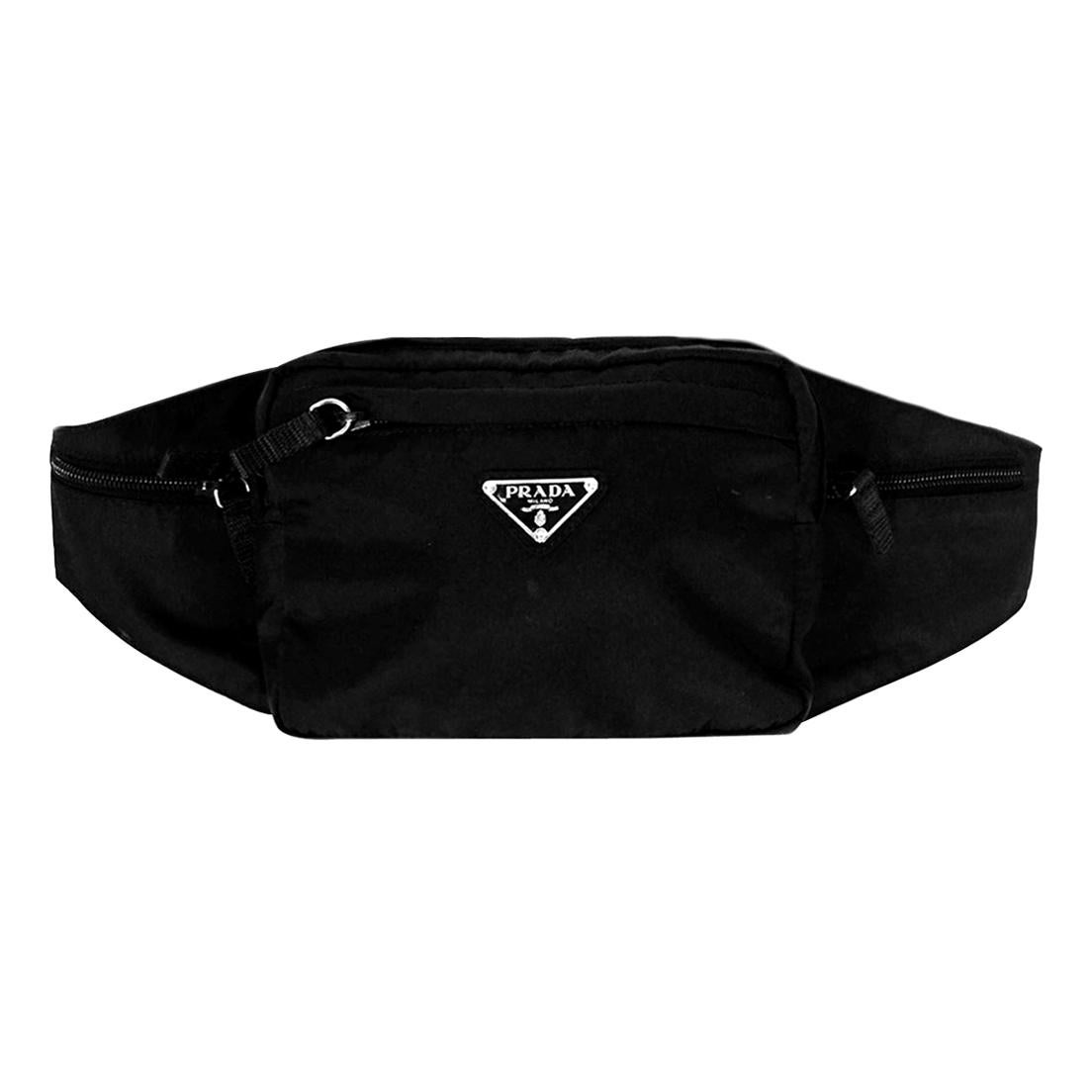 Prada Unisex Black Nylon Belt Bag/ Fanny Pack For Sale at 1stDibs | vintage prada  fanny pack
