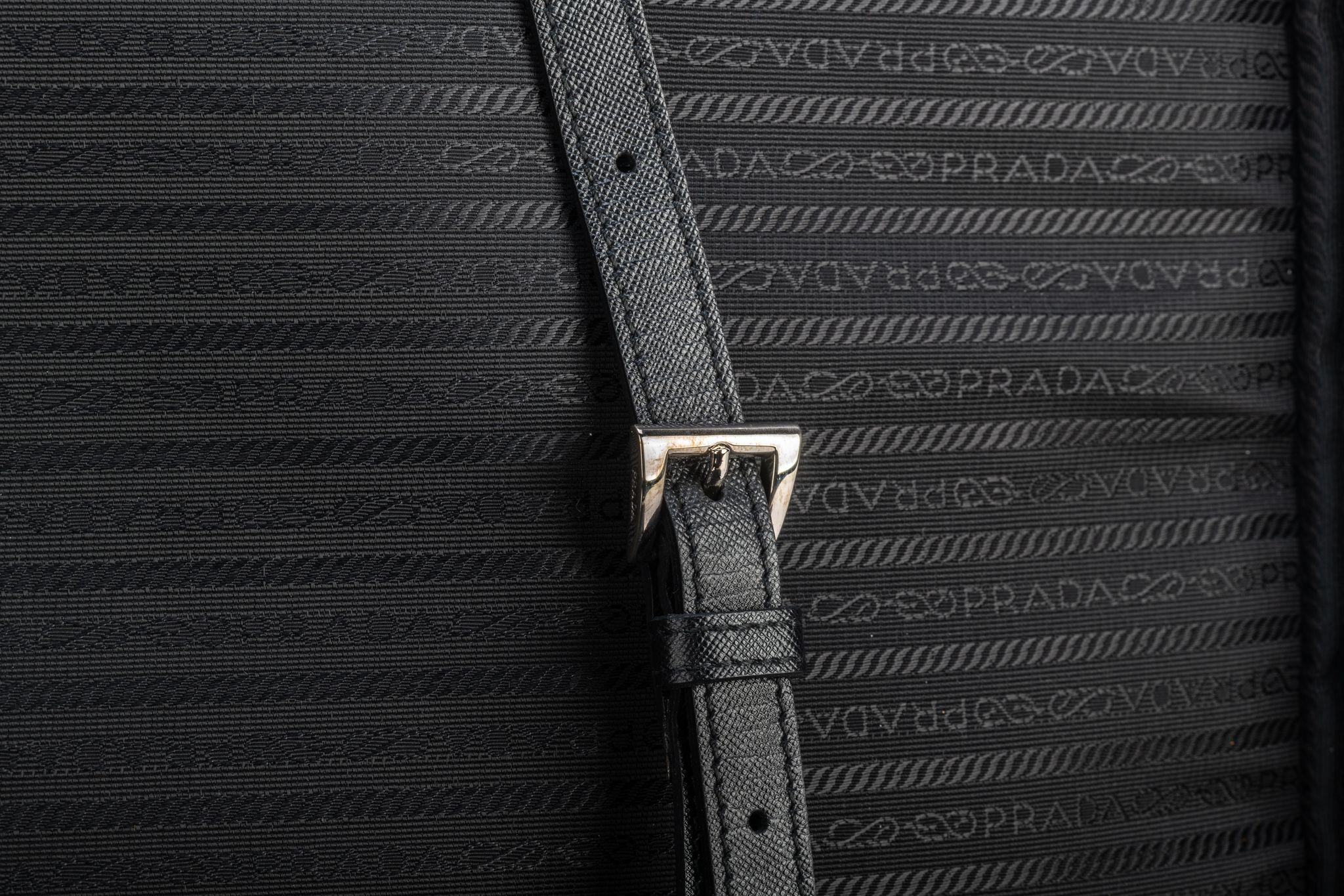 Prada Unisex Black Weekender Suitcase  For Sale 15