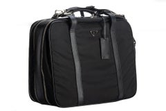 Prada Unisex Black Weekender Suitcase