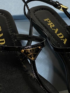 Prada varnish flip flops