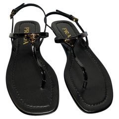 Prada varnish flip flops