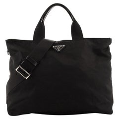 Prada Vela Convertible Tote Tessuto Medium