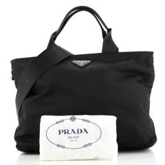 Prada Vela Convertible Tote Tessuto Klein