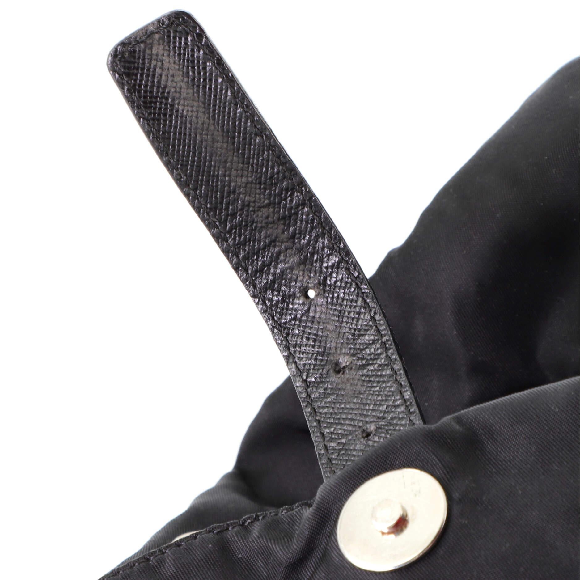 Prada Vela Double Front Pocket Backpack Tessuto with Saffiano Leather Medium 3