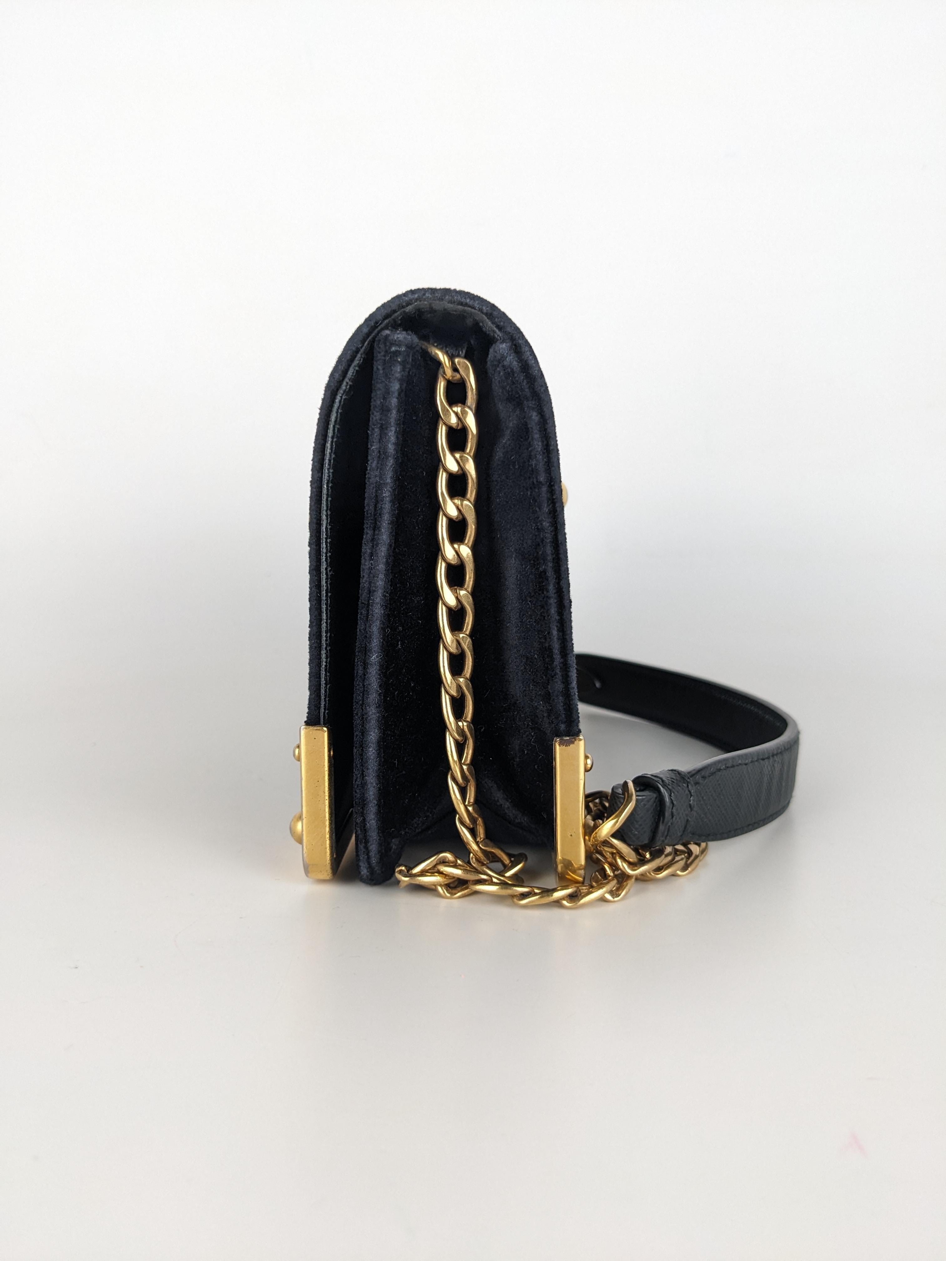 Women's Prada Velvet Astrology Moon Stars Astrology Crossbody Bag