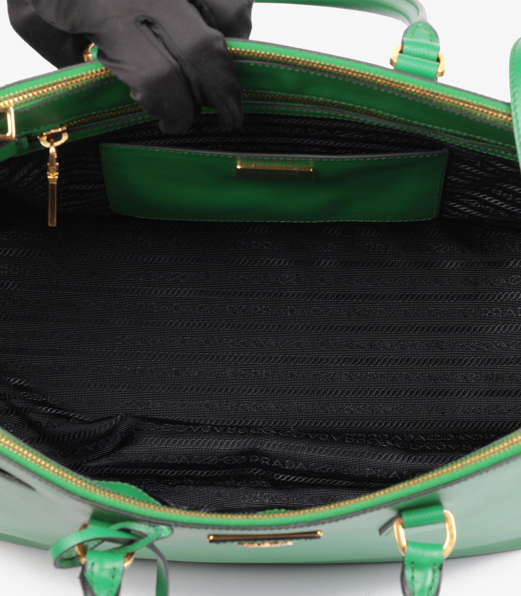 Prada Verde Saffiano Lux Leder Große Galleria-Tasche 3