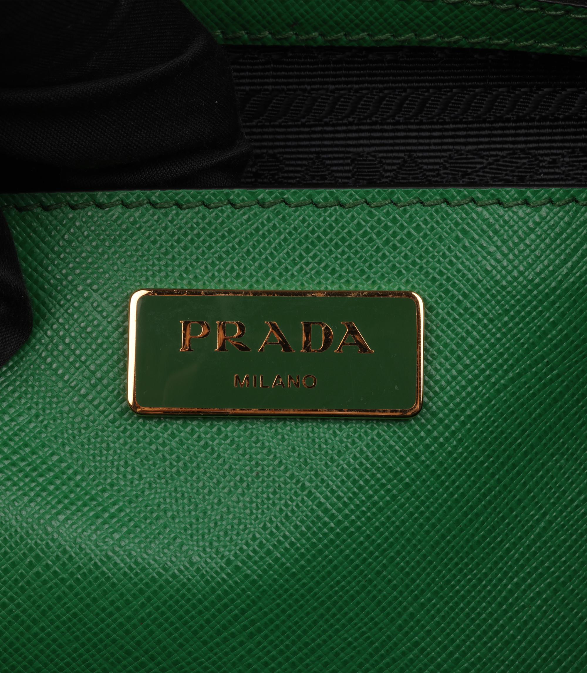 Prada Verde Saffiano Lux Leder Große Galleria-Tasche 4