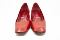 Prada Very Vintage Red Block Heel