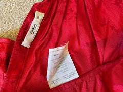 PRADA vintage 100% silk red chinoiserie inspired backless top