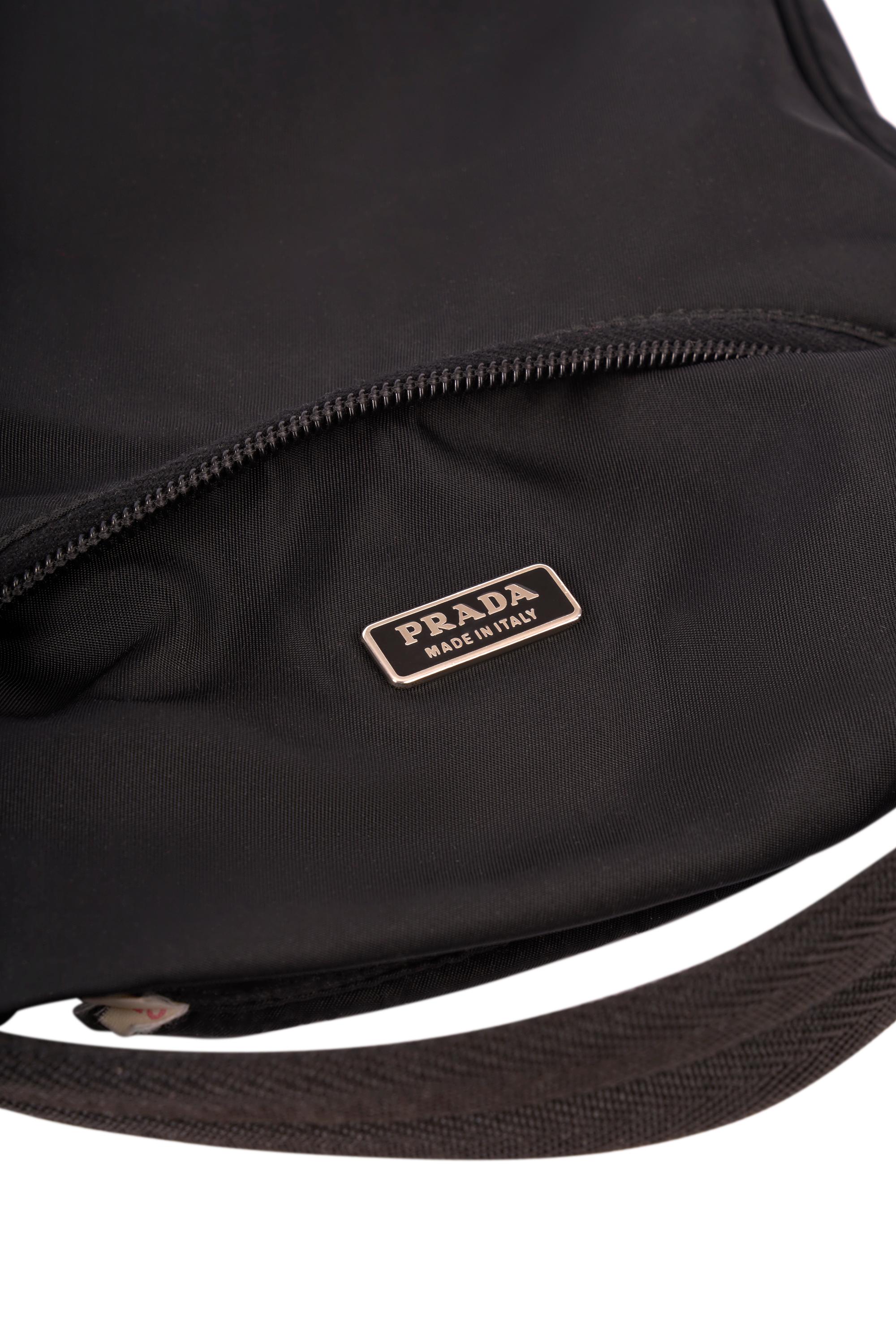 Prada Vintage 1990's Black Nylon Bag For Sale 1