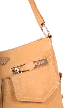 Prada Vintage 1990's Cargo Leather Shoulder Bag