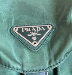 Prada Vintage 1990's Green Nylon Backpack
