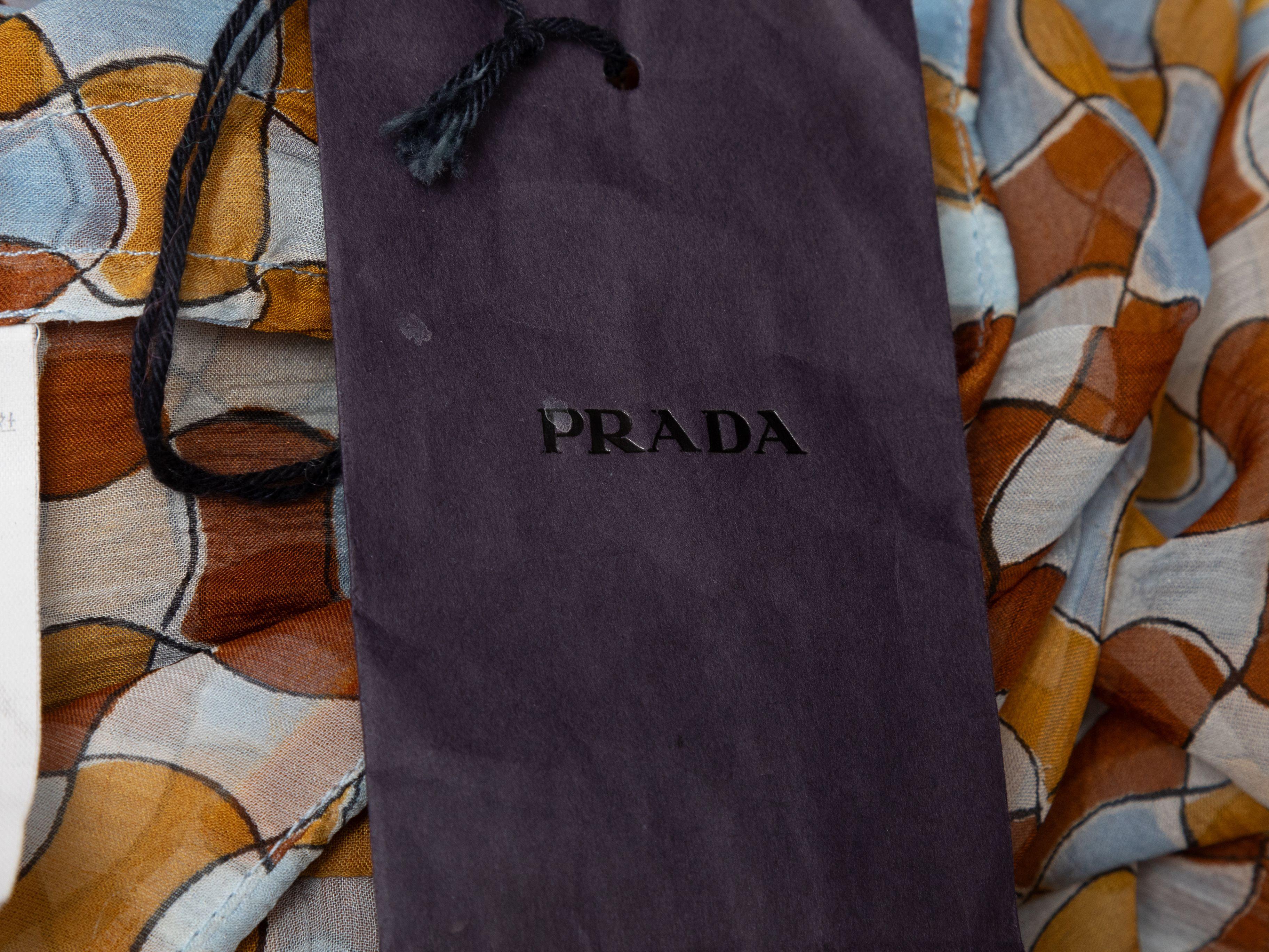 Prada Vintage 1990s silk chiffon mosaic skirt In Excellent Condition In New York, NY