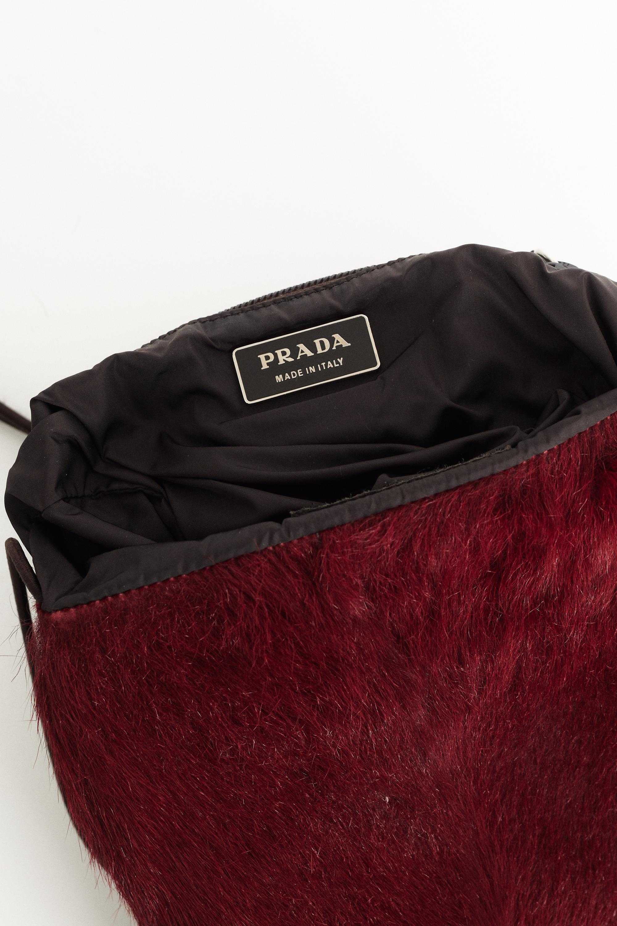 Prada Vintage 1999 Fur Crossbody Bag 1