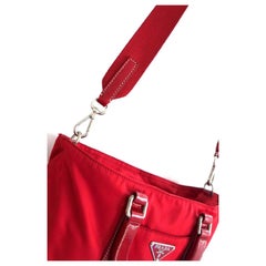 Prada Vintage 2004 Red Nylon Crossbody Bag