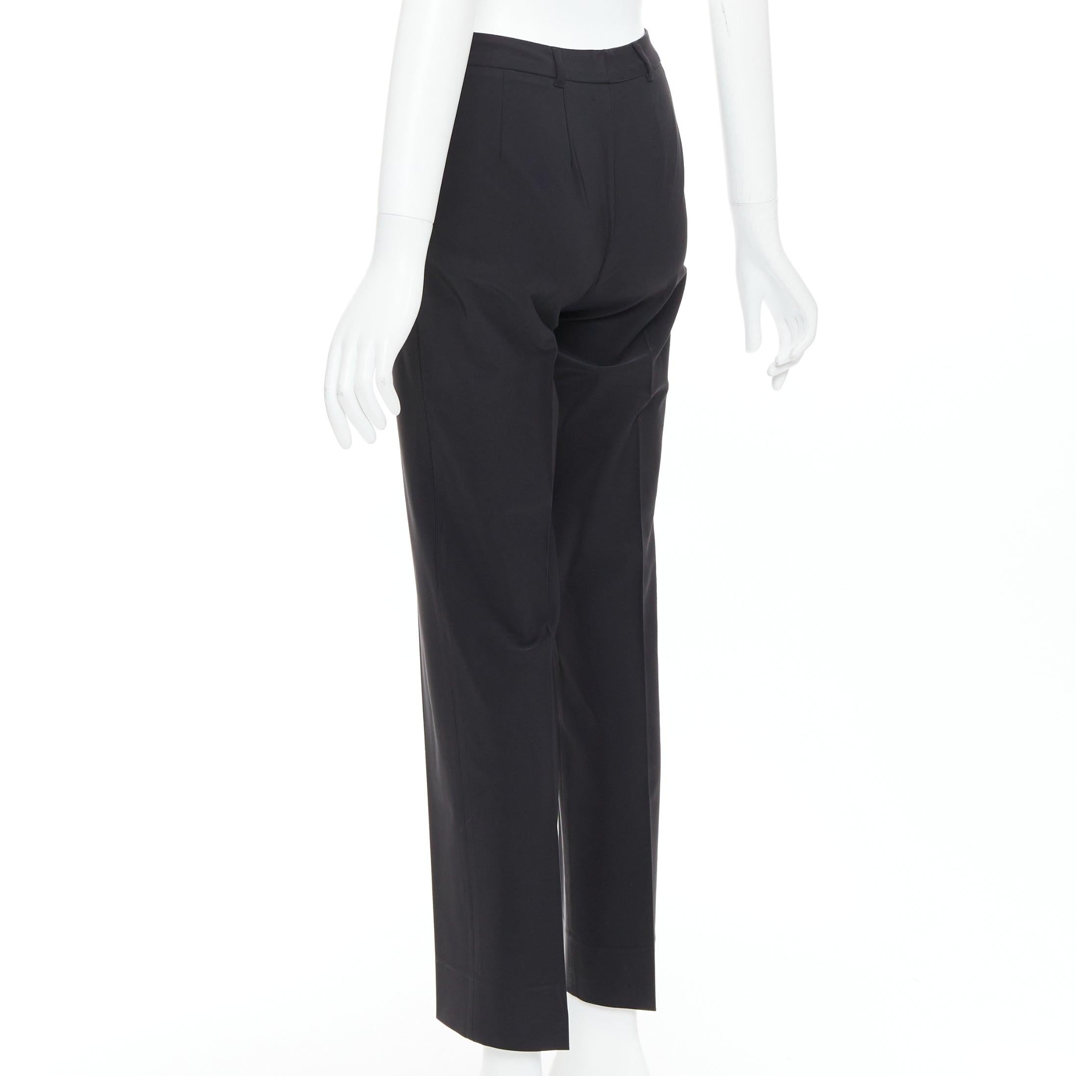 PRADA Vintage black magic tape front crop trouser  pants IT38 XS For Sale 1