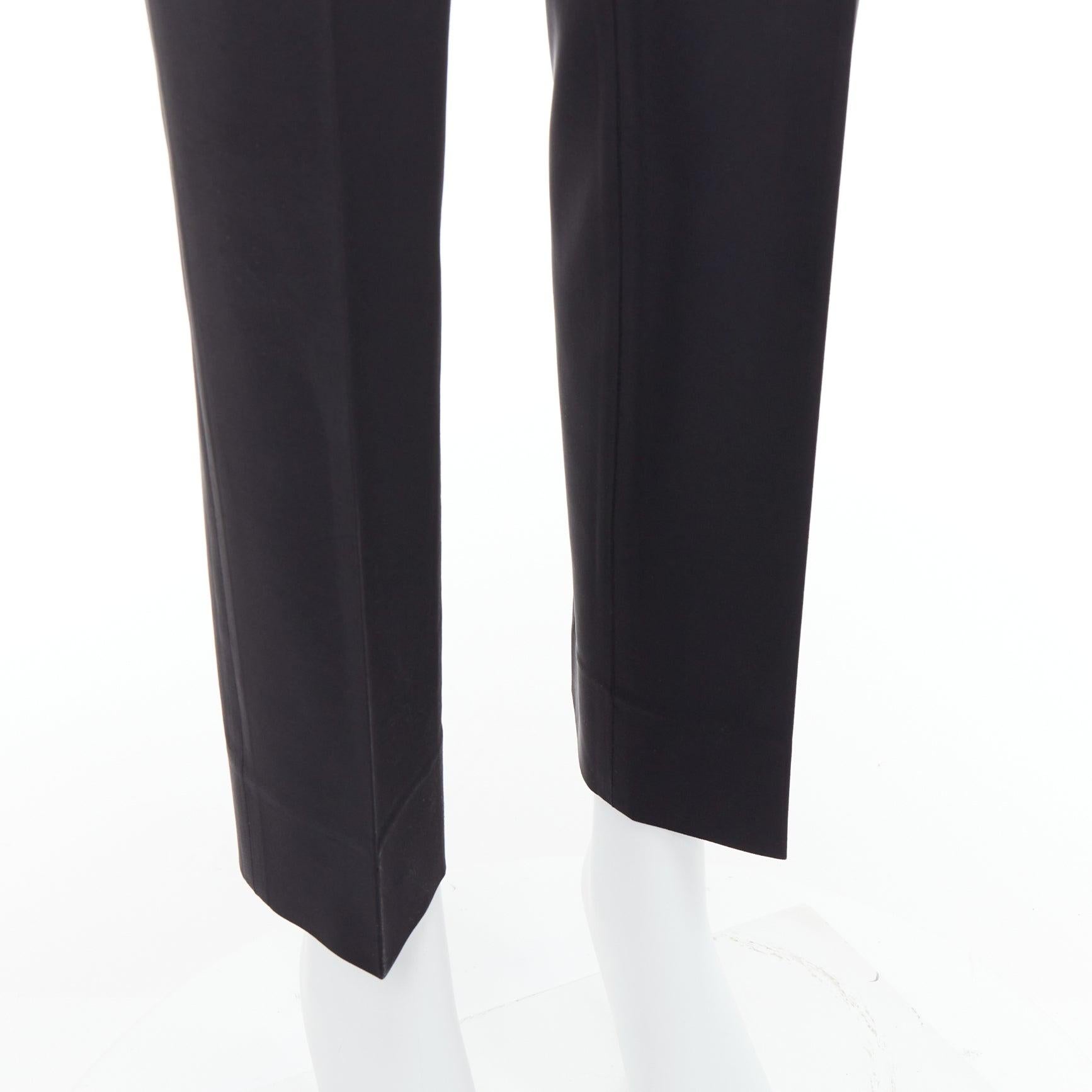 PRADA Vintage black magic tape front crop trouser  pants IT38 XS For Sale 2