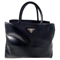 Prada Vintage Black Nappa Leather Sport Tote B5176