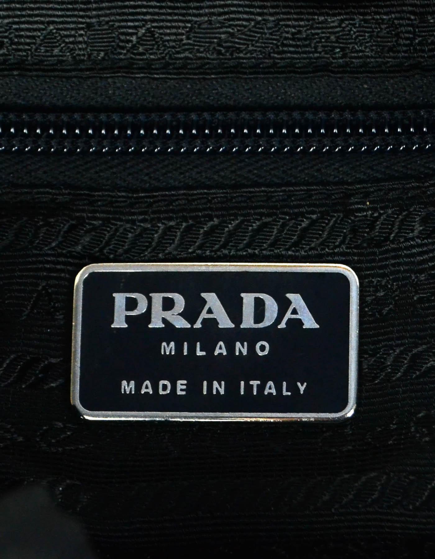 Prada Vintage Black Nylon Double Buckle Pocket Backpack Bag 3