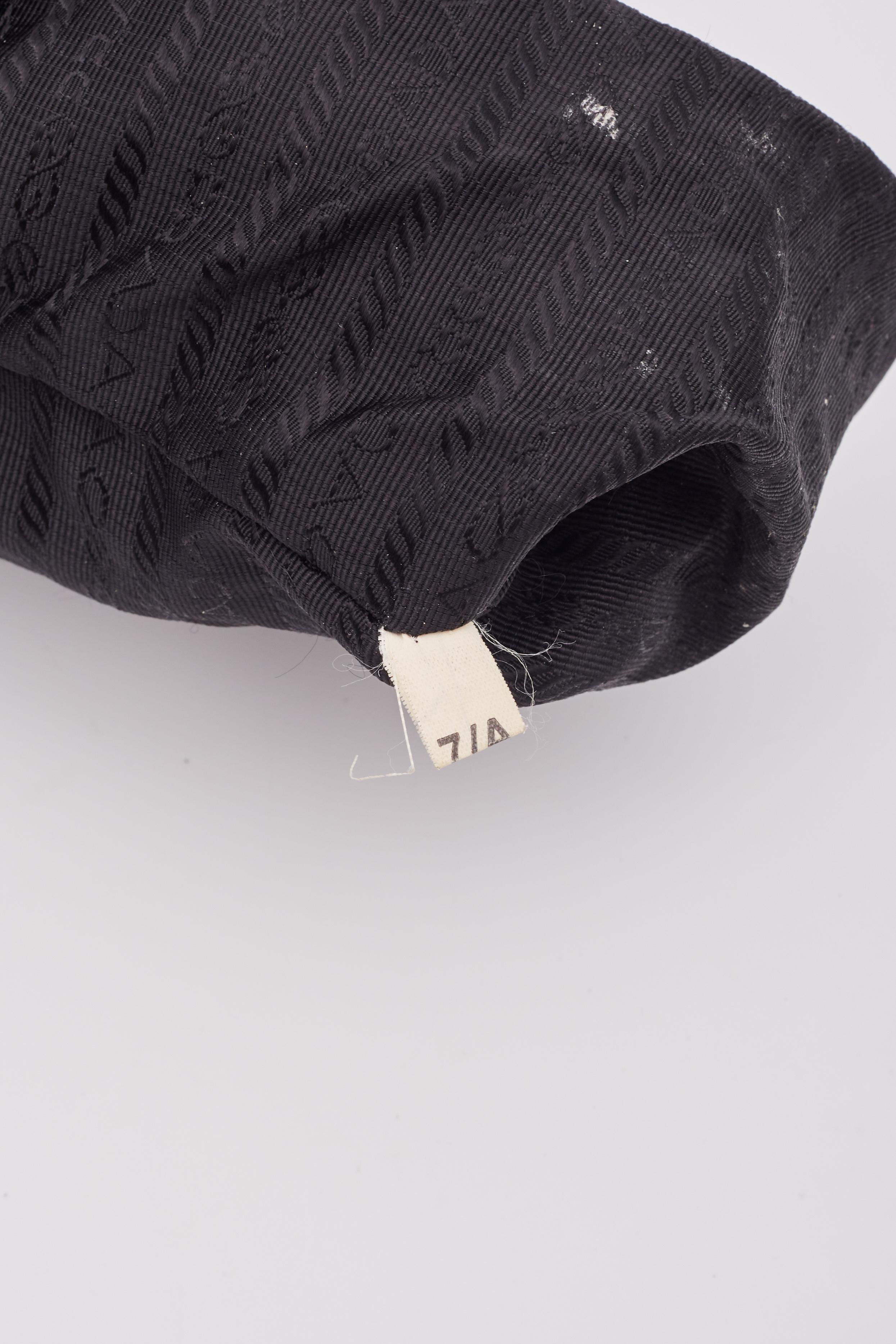 Prada Vintage Black Nylon Large Shopper Tote Bag For Sale 6
