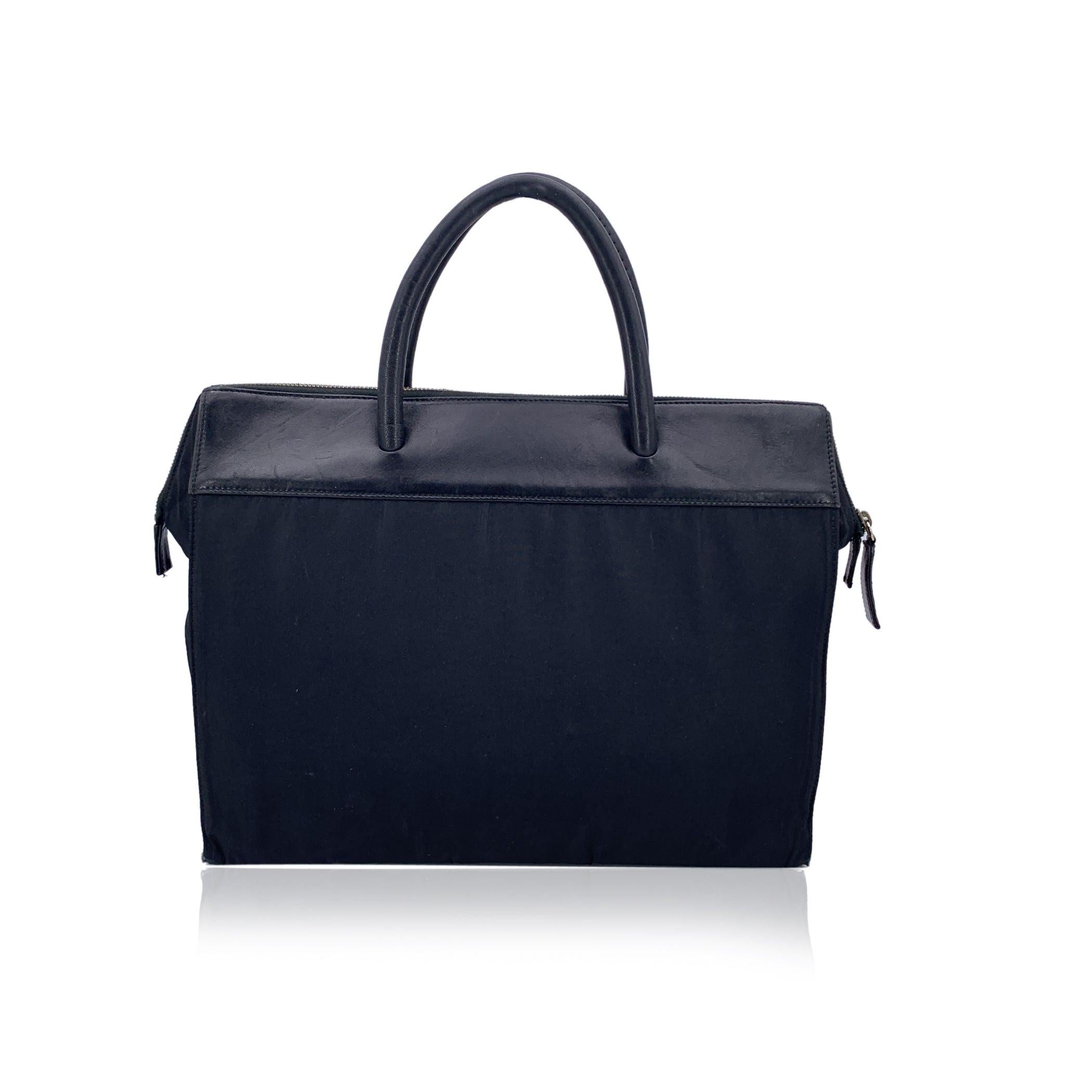 Prada Vintage Black Nylon Tessuto Tote Bag with Defects In Fair Condition In Rome, Rome